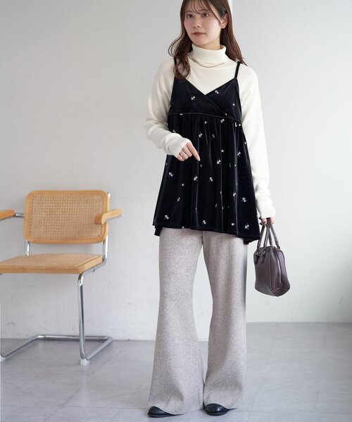 Myysoduk ニットフレアパンツ Myysoduk ニットフレアパンツ やみつきに