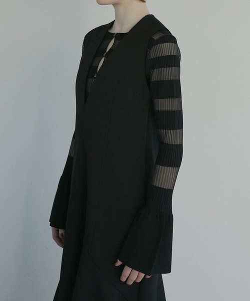 アイレネ　irene ルシェルブルー　ダイヤモンドスリットニット　ふじあみ IRENE（アイレネ）の「Diamond Slit Knit（ニット/セーター