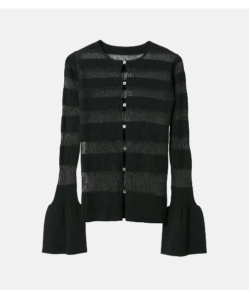 ニット セーター sheer stripe knit / シアーストライプニット レディース LE CIEL BLEU ニット セーター シアーリブストライプニット