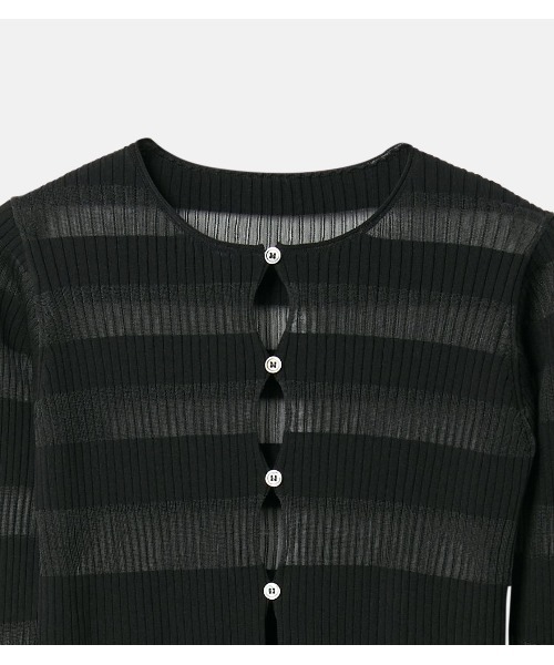 ニット セーター sheer stripe knit / シアーストライプニット レディース セール】シアーリブストライプニット / Sheer Rib Stripes Knit