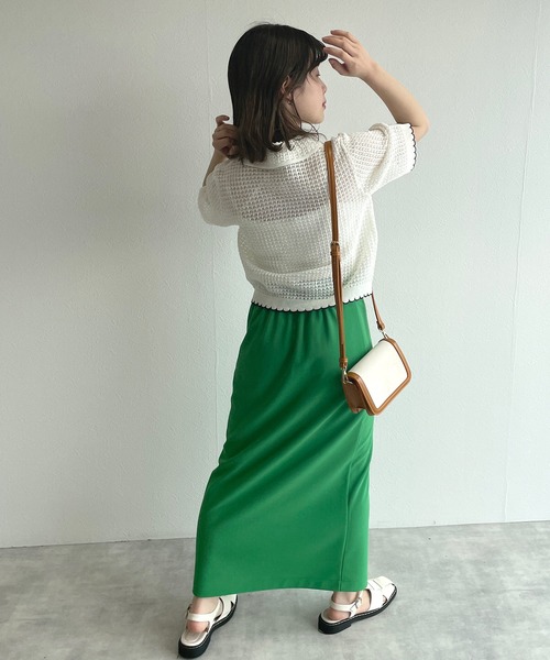 「w closet」 ニットカーディガン FREE イエロー レディース_画像5