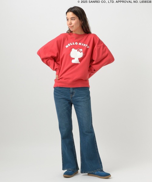 スウェット HELLO KITTY スウェット レディース BAYFLOW トレーナー スウェット 「HELLO KITTY×BAYFLOW