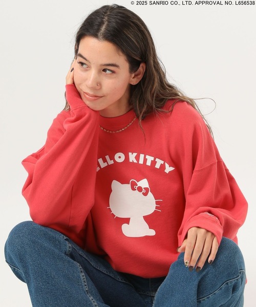 スウェット HELLO KITTY スウェット レディース BAYFLOW トレーナー スウェット 「HELLO KITTY×BAYFLOW