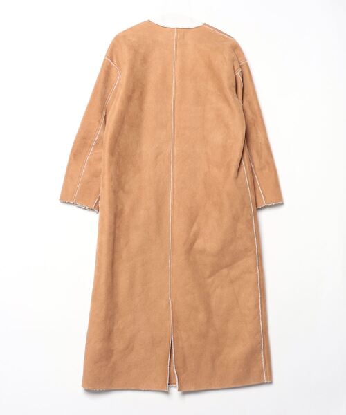 「CAROLINA GLASER」 ノーカラーコート - ベージュ レディース_画像2