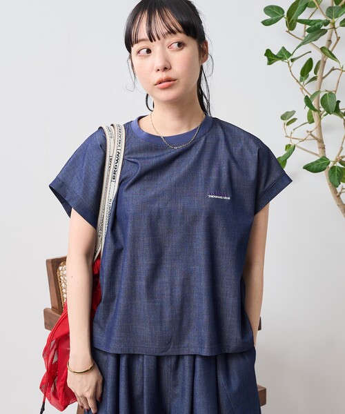 美品♡FREAKSstoreセットアップ  テンセルデニム刺繍 no brand（ノーブランド）の「オルテガ刺繍 スウェット デニム