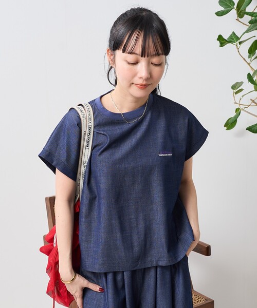 ニッセン レディース とろみシリーズ 前後2WAYフレンチスリーブT