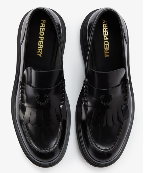 フレッドペリー　FRED PERRY　ローファー　 23cm　未使用級 FRED PERRY 「FRED PERRY」 ローファー 39 ブラウン メンズ