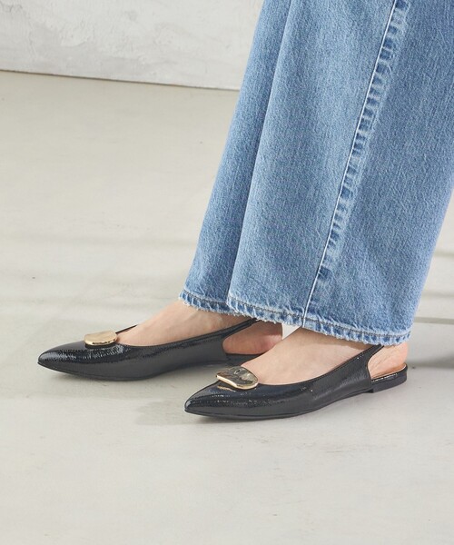 SHIPS（シップス） パンプス 2WAY バックル スリング バック フラット