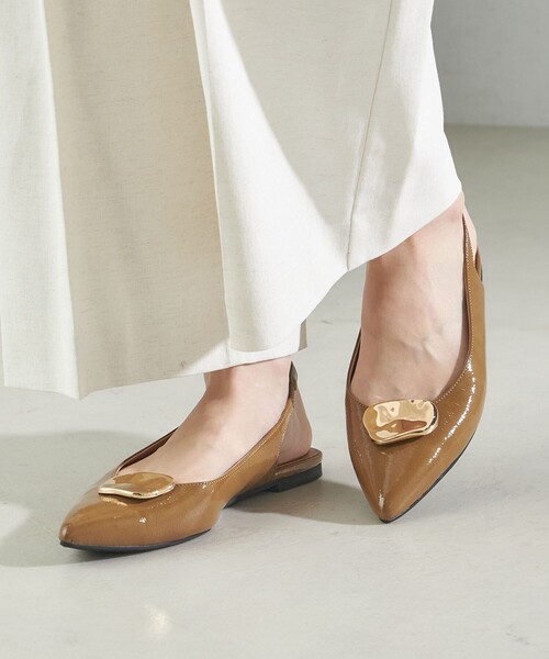 SHIPS(シップス) パンプス 2WAY バックル スリング バック フラット SHIPS(シップス) パンプス 2WAY バックル スリング バック フラット
