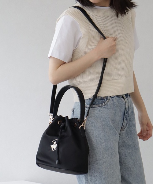 BEVERLY HILLS POLO CLUB 巾着型バッグ BH4001 NAVY BEVERLY HILLS POLO CLUB 巾着型バッグ BH4001 NAVY