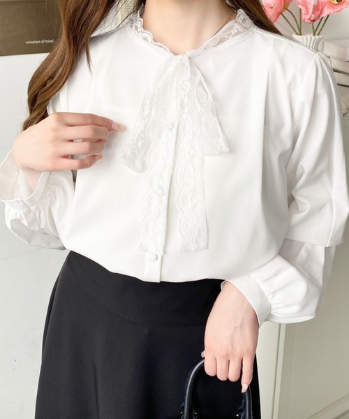 2未使用級！　ブレンヘイム　2way　リボン　ボウタイ　シャツ　ブラウス　白　M 楽天市場】【入卒式/セレモニー】2WAYボウタイブラウス LEPSIM