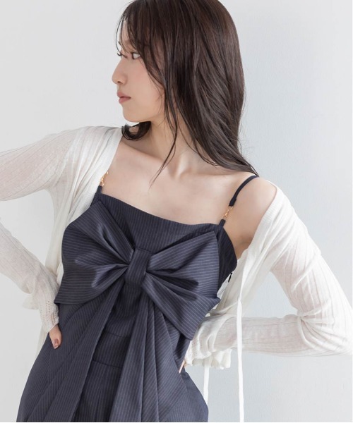 2WAYストラップリボンロンパース