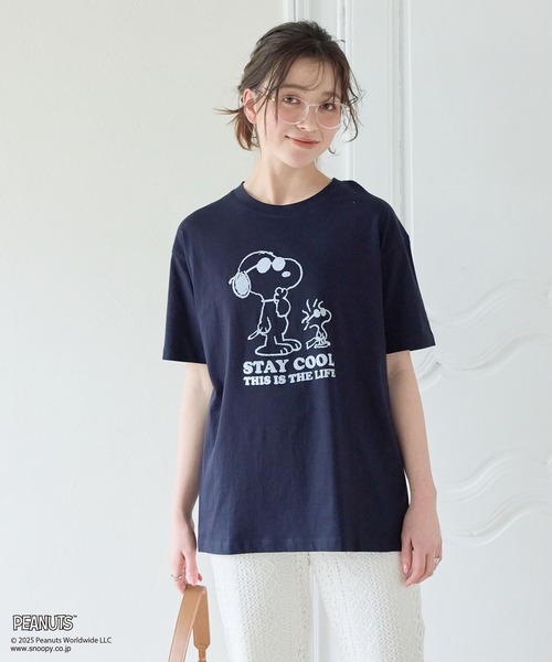 ウッドストック スヌーピー Tシャツ スヌーピー ウッドストック Tシャツ(L) ブラック アパレル 日本