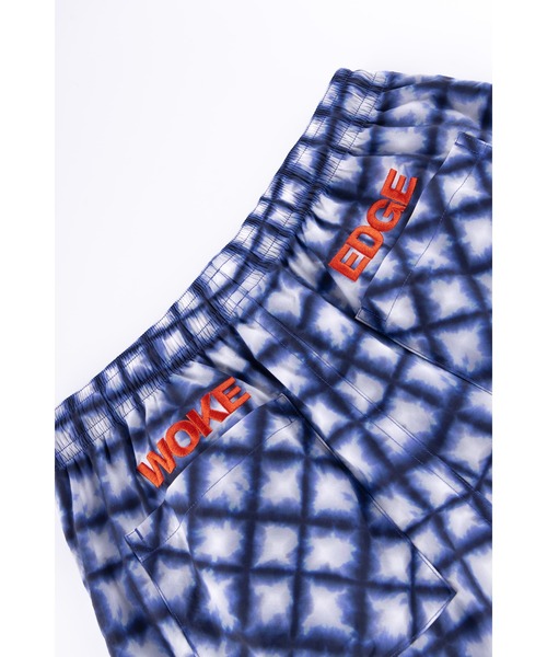 WOKE EDGE パンツ ショートパンツ｜Tyedie Check Shorts｜WOKE メンズ