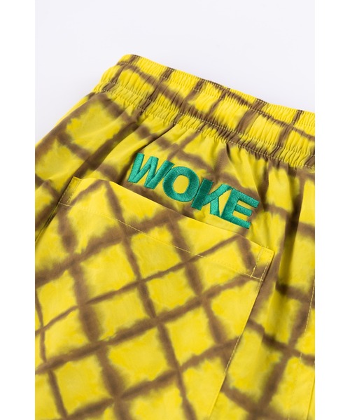WOKE EDGE パンツ ショートパンツ｜Tyedie Check Shorts｜WOKE メンズ