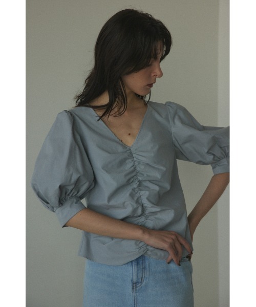 「BLACK BY MOUSSY」 7分袖ブラウス FREE グレー レディース