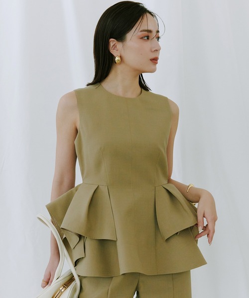 anuans（アニュアンス） ブラウス シャツ オブジェクトフレアトップス