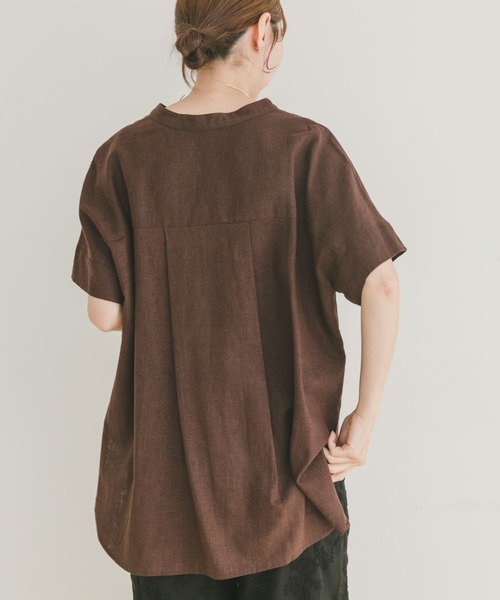 リネンレーヨンフレンチシャツ セール】リネンレーヨンフレンチシャツ（シャツ/ブラウス