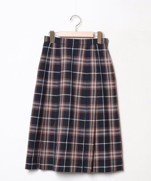 バーバリー　スカート   ウール BURBERRY（バーバリー） チェック柄スカート - ネイビー レディース