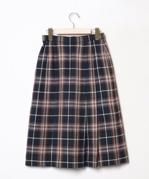 Burberry スカート　新作新品　即決価格 BURBERRY（バーバリー） チェック柄スカート - ネイビー レディース