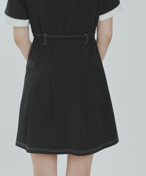 MARK&LONA ブラック ポロワンピース Mark and Lona ポロワンピース（Women's Onepiece Dress