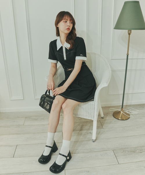 Lallana ワンピース レトロクラシックポロワンピース / Retro