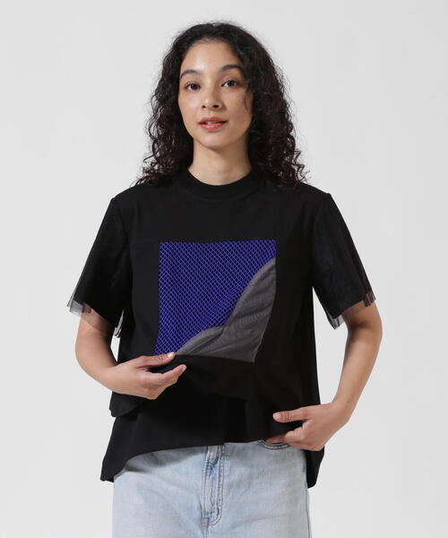 tシャツ AULA AILA（アウラ アイラ）別注メッシュコンビネーションＴ レディース AULA AILA tシャツ AILA（アウラ アイラ）別注メッシュ