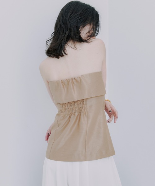 anuans ベアトップ　公式オンライン完売商品 anuans（アニュアンス） チューブトップ ベアトップ シャンタンベア