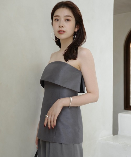 anuans（アニュアンス） チューブトップ ベアトップ シャンタンベア