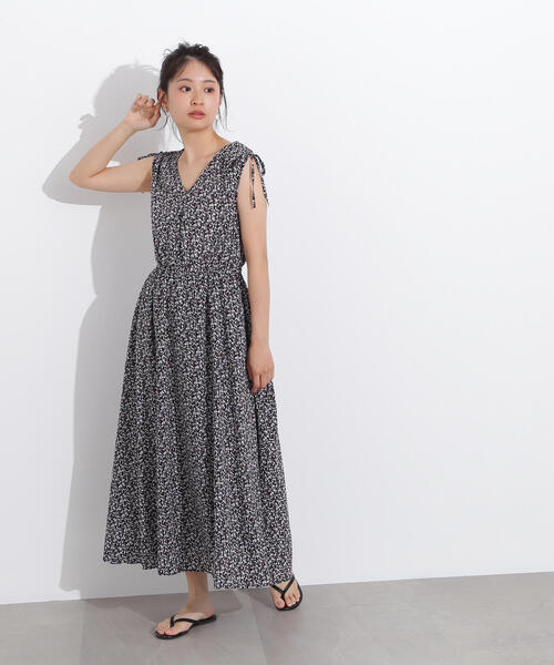 フラワープリント ノースリーブ ワンピース N.Natural Beauty Basic ワンピース 「PS/低身長サイズ
