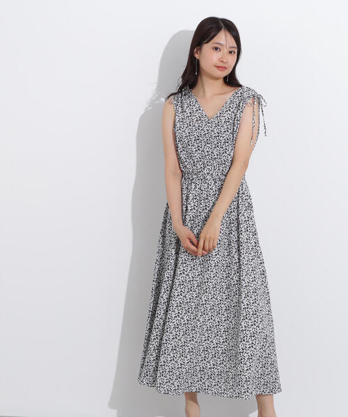 フラワープリント ノースリーブ ワンピース N.Natural Beauty Basic ワンピース 「PS/低身長サイズ