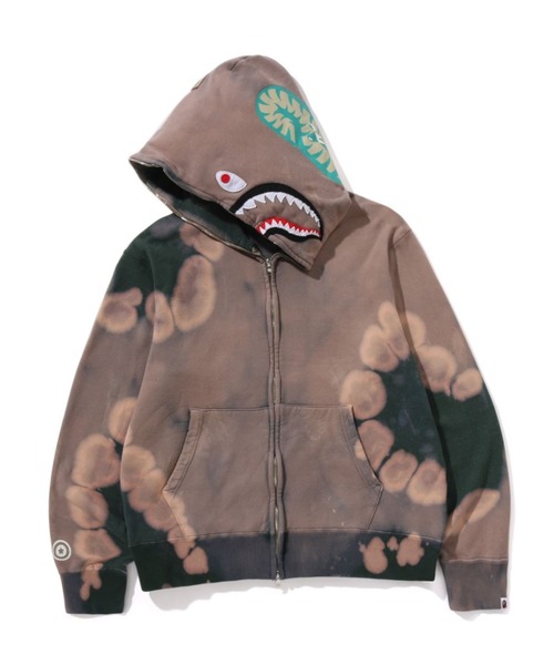 A BATHING APE パーカー HAND DYE SHARK FULL ZIP HOODIE メンズ