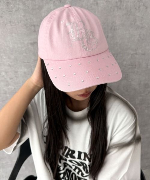 WEGO キャップ 帽子 WEGO/「25年春夏新作」ロゴラインストーン