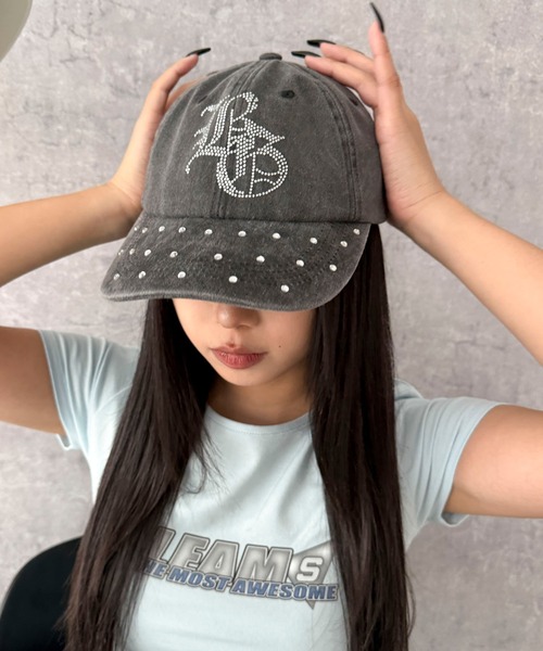 WEGO（ウィゴー） キャップ 帽子 WEGO/ロゴラインストーンキャップ