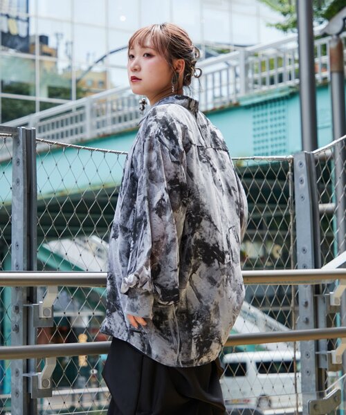 Mavie..7 ブラウス シャツ 「Mavie..7」シアー柄シャツ