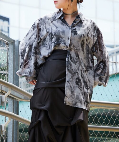 【新品】Mavie...7シアー柄シャツ Mavie..7】シアー柄シャツ（シャツ/ブラウス）｜Mavie..7
