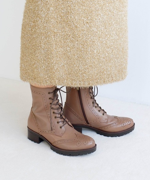 MODE KAORI（モードカオリ） ブーツ メダリオンレースアップブーツ