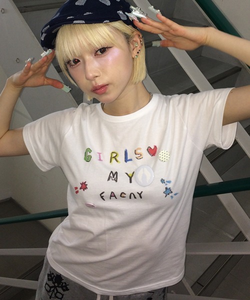 tシャツ A'GEM/9 × .kom 「FANCY CLUB/ファンシークラブ」限定品！Doodle Fancy Tee/ドゥードルファンシー半袖T