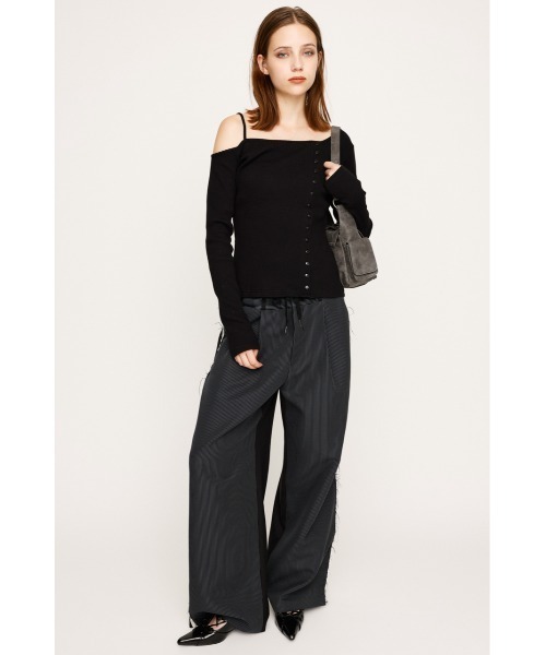 SLY（スライ） tシャツ ASYMMETRY BUTTON TOPS アシンメトリー ボタン