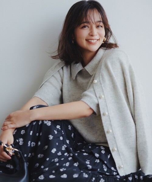 組曲（KUMIKYOKU） ニット セーター スパンコールヤーン 5分袖ニット