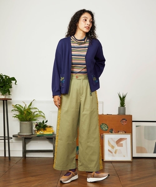 Jocomomola（ホコモモラ） パンツ Encaje de Animal フラワーレース