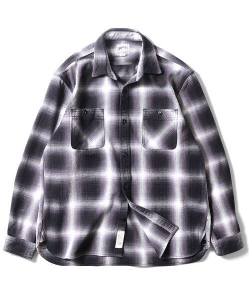 o*b様 新品 Houston オンブレチェックビエラシャツ Ｌ　ワークシャツ HOUSTON（ヒューストン） シャツ オンブレチェックビエラシャツ メンズ
