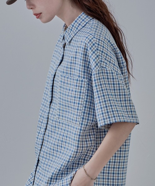 「etoll.」 半袖シャツ M グレー レディース_画像3