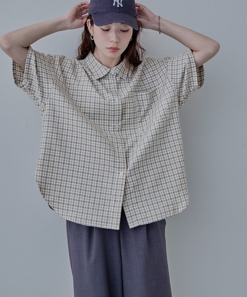 「etoll.」 半袖シャツ M グレー レディース_画像9