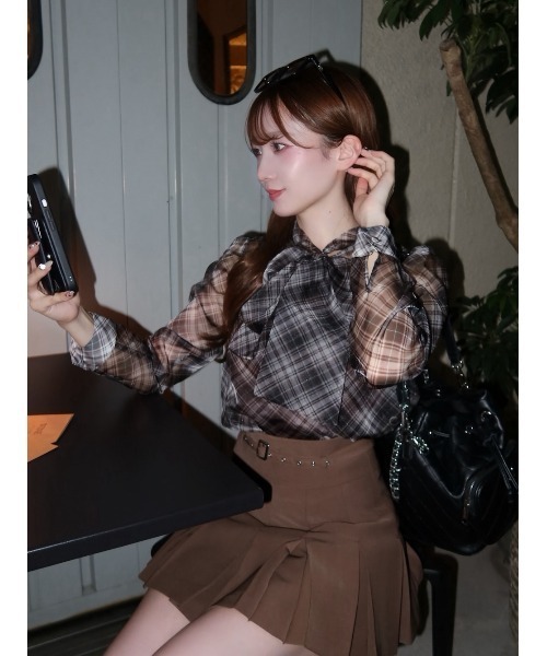 Darich（ダーリッチ） ブラウス シャツ シアーパフショルブラウス