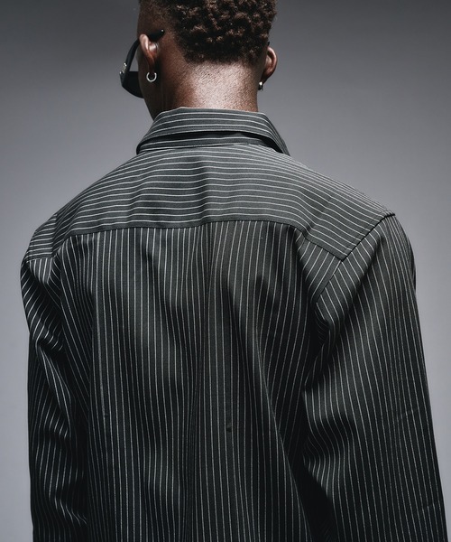 ANDER HUNK シャツ W-Pocket Stripe Shirt / Wポケットストライプ