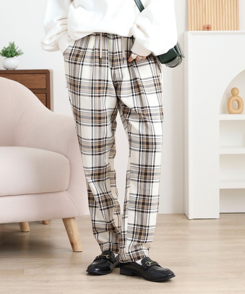 FUNALIVE（ファンアライブ） スラックス 先染めアンクルテーパード