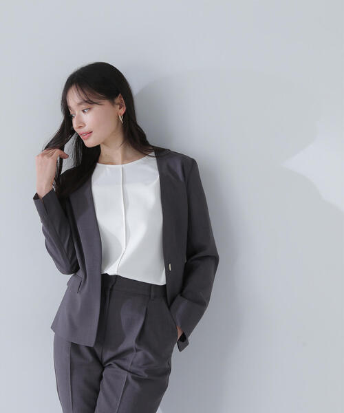 「NATURAL BEAUTY BASIC」 半袖ブラウス SMALL オフホワイト レディース_画像5