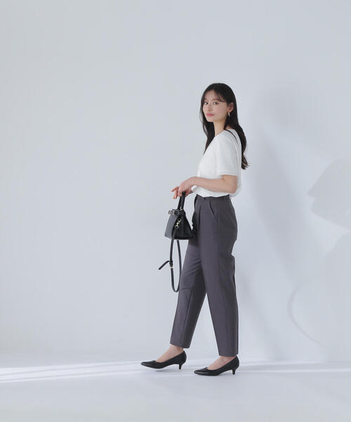 「NATURAL BEAUTY BASIC」 半袖ブラウス SMALL オフホワイト レディース_画像8