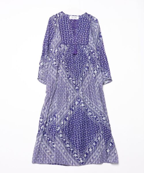 sara mallika 「sara mallika」 長袖ワンピース - ネイビー